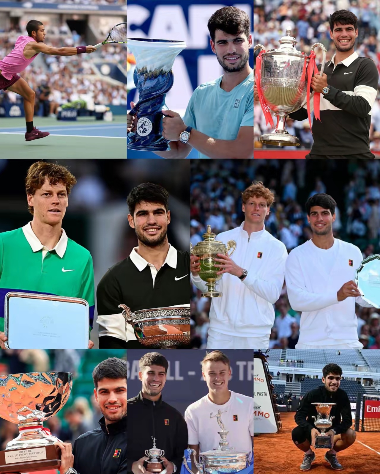 包含拉沃尔杯碾压蒙特卡洛大师赛，阿尔卡拉斯统治全场的词条